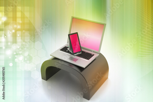 Digital Tablet Computer and Laptop