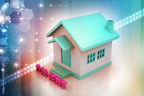 Real estate concept House for rent
