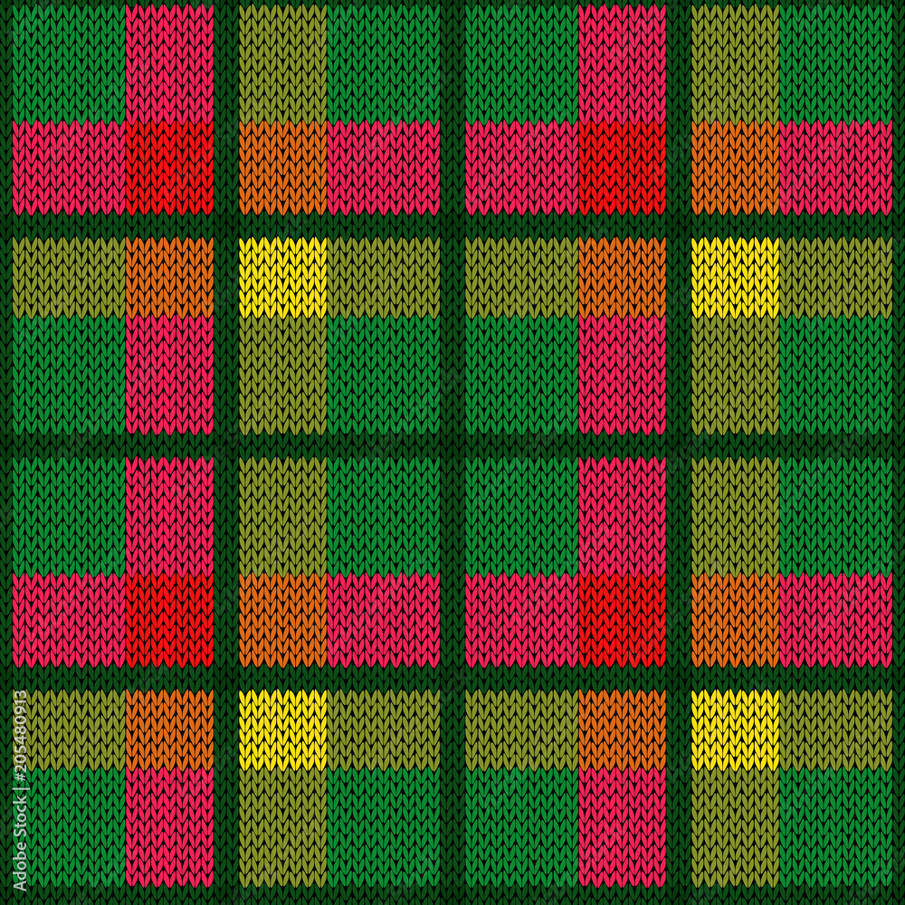 Knitting seamless fabric pattern
