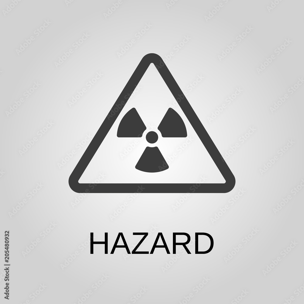 Hazard icon. Hazard symbol. Flat design. Stock - Vector illustration Hazard icon. Hazard symbol. Flat design. Stock - Vector illustration