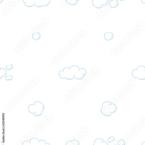 Seamless pattern background with clouds. photo