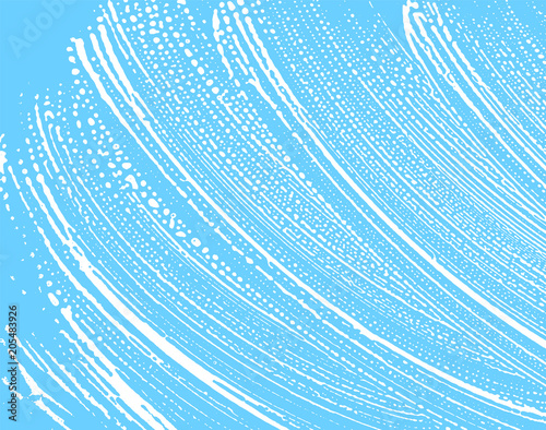 Natural soap texture. Admirable light blue foam trace background. Artistic stunning soap suds. Cleanliness, cleanness, purity concept. Vector illustration.