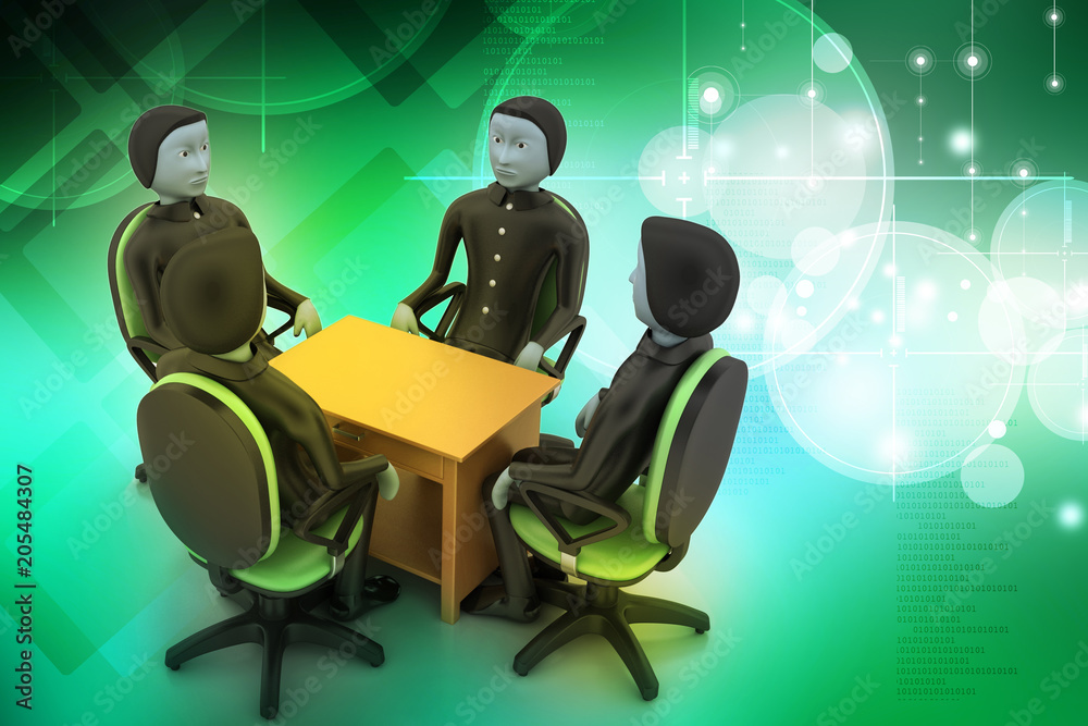 3d people in business meeting 3d people in business meeting
