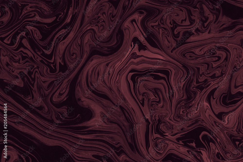 Suminagashi marble texture hand painted with black ink. Digital paper 1187 performed in traditional japanese suminagashi floating ink technique. Great liquid abstract background.