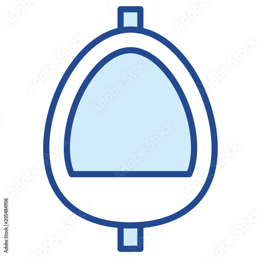 Urinal Toilette Vector Icon Illustration