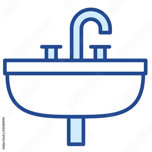 Waschbecken Vector Icon Illustration