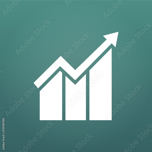 Graph Icon in trendy flat s...