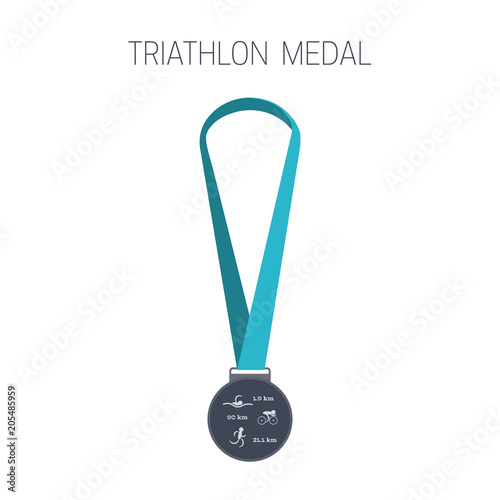 Triathlon medal.