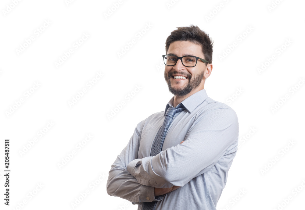Portrait of young bearded man