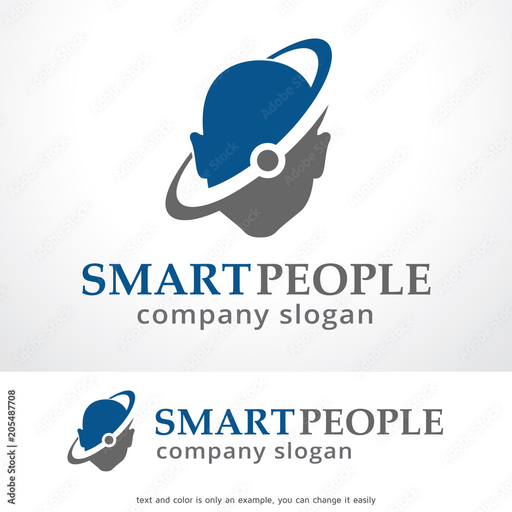 Naklejka premium Smart People Logo Template Design Vector, Emblem, Design Concept, Creative Symbol, Icon
