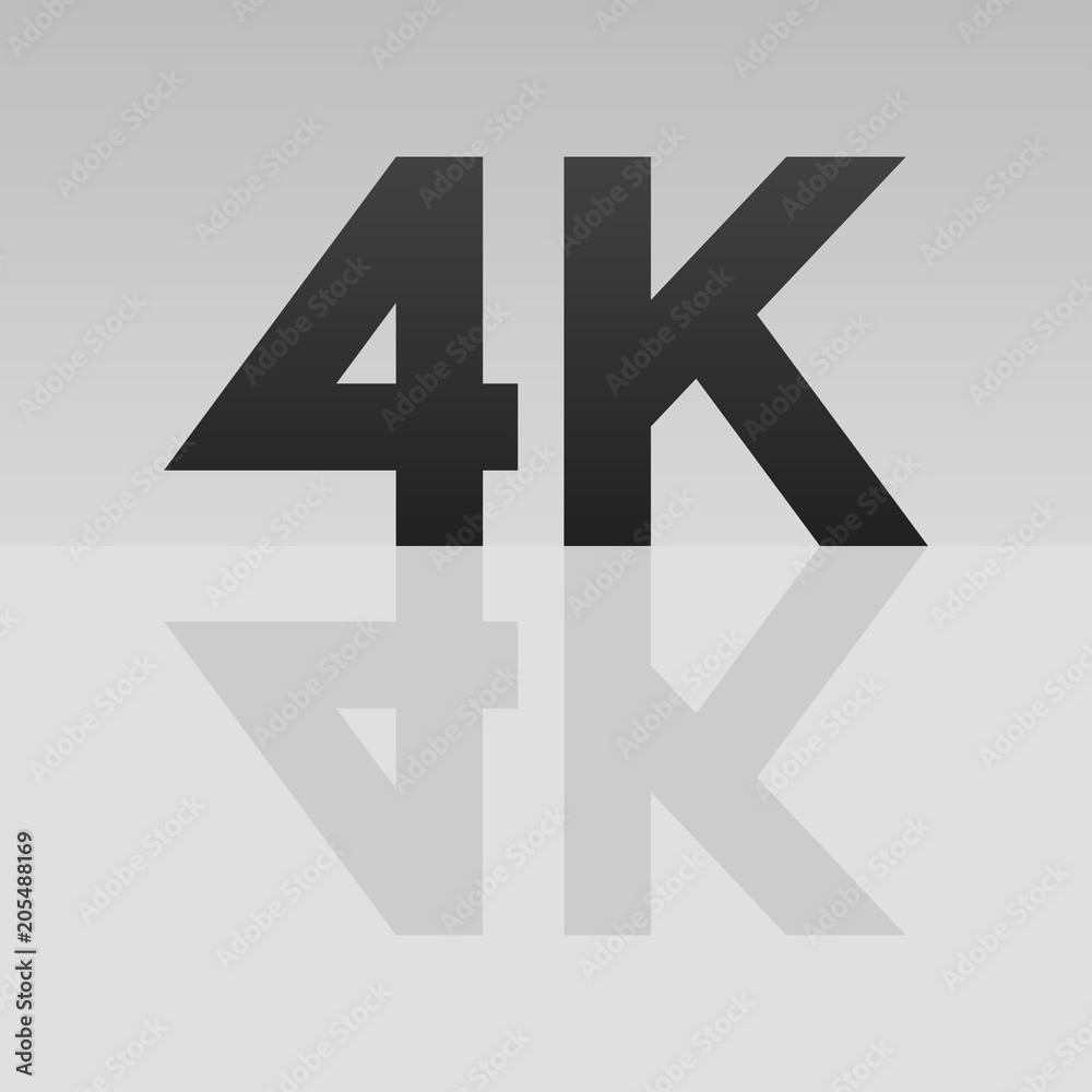 Fototapeta premium 4K label reflection gray