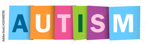 AUTISM vector letters icon