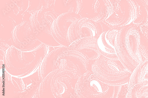 Natural soap texture. Adorable millenial pink foam trace background. Artistic valuable soap suds. Cleanliness, cleanness, purity concept. Vector illustration.