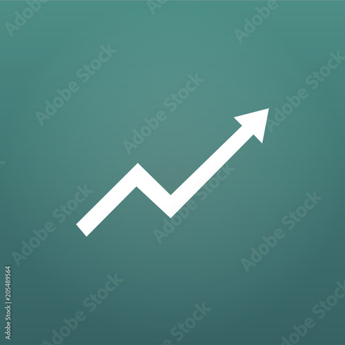 Financial Arrow Graph, aroow rise or up. vector illustration isolated on modern background.