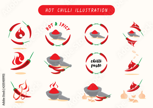 hot chilli vector llustration