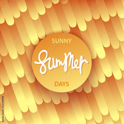 Sunny Summer Days poster. Vector illustration