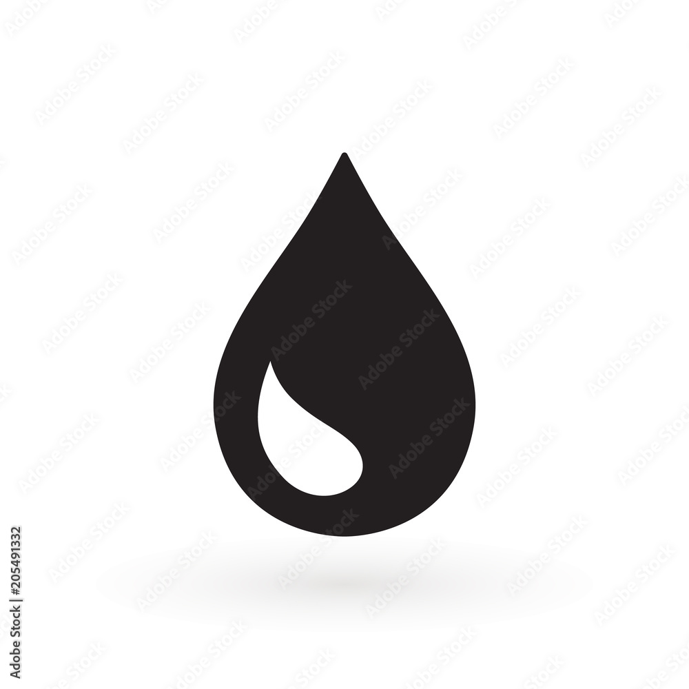 Water drop icon . Isolated on white background. Vector illustration. Water drop icon . Isolated on white background. Vector illustration.