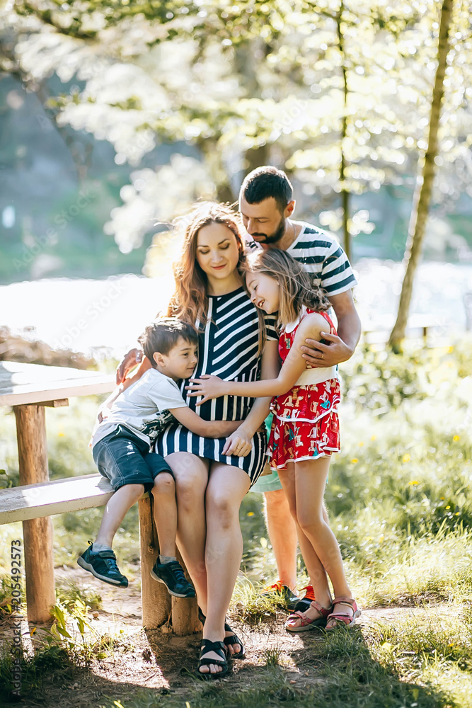 Fototapeta premium Happy family having fun.Happiness and love in family life. Happy family concept.