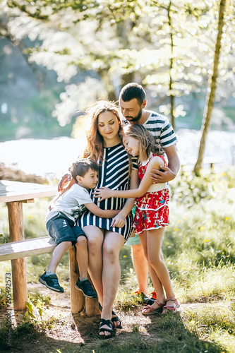 Happy family having fun.Happiness and love in family life. Happy family concept.