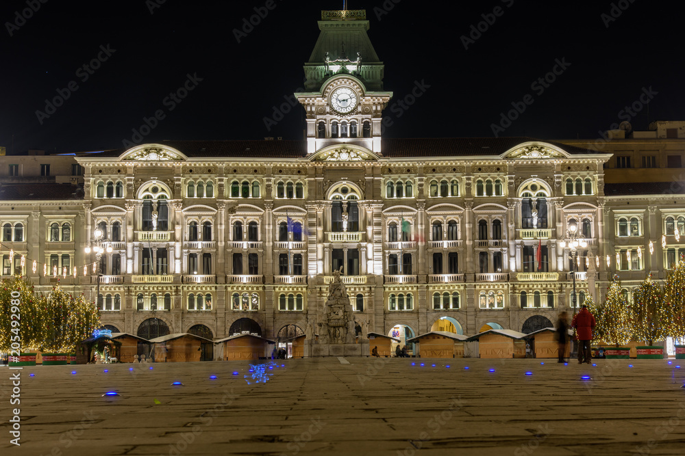Palaces of Trieste. Night of dreams in Piazza dell'Unità
