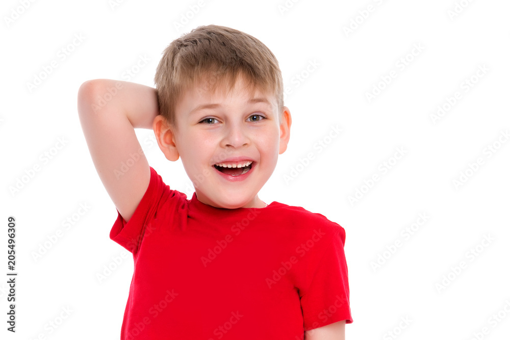Handsome little boy laughing. Handsome little boy laughing.