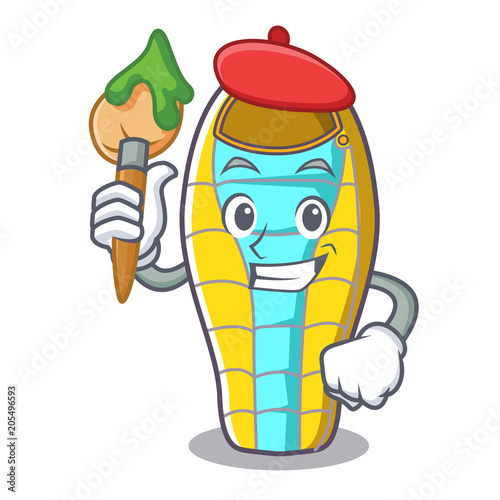 Artist sleeping bad character cartoon