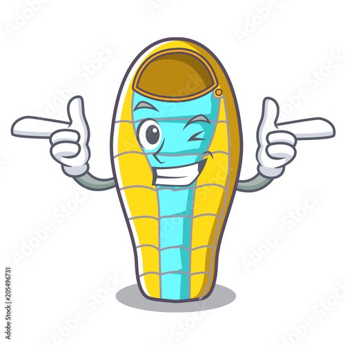 Wink sleeping bad character cartoon