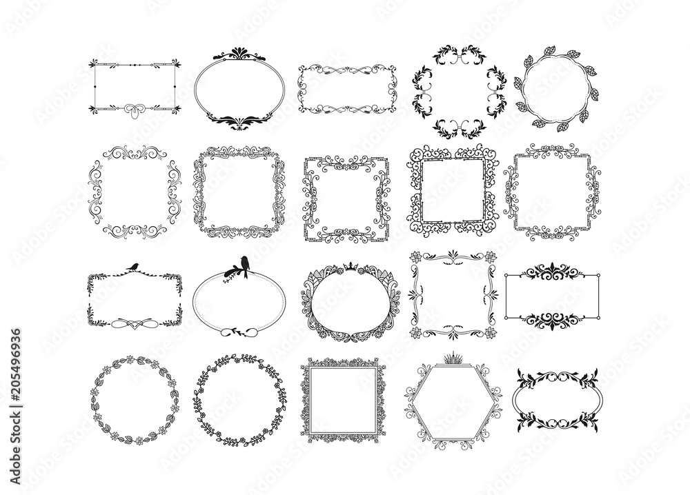 Set of Vector Vintage Elements.