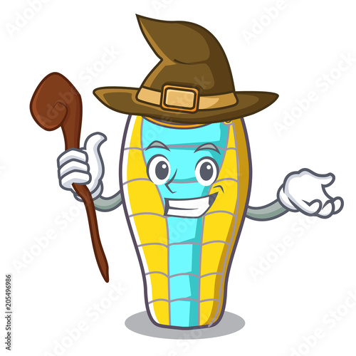 Witch sleeping bad mascot cartoon