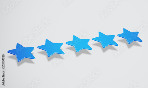 3D star rating or background, vector illustartion