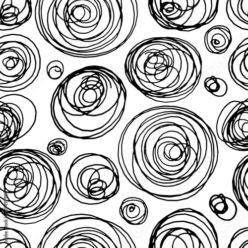 Black and white seamless pattern © Maria Cherevan