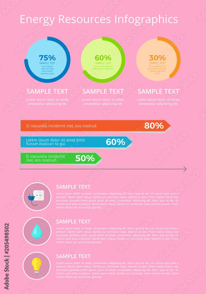 Energy Recources Infographic Vector Illustration Energy Recources Infographic Vector Illustration