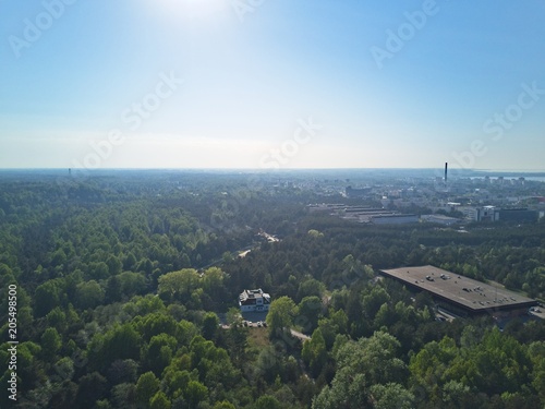 Aerial view of City Tallinn Estonia district Mustamjae