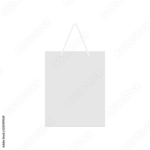 shopping bag icon isolated on white background. Vector illustration.
