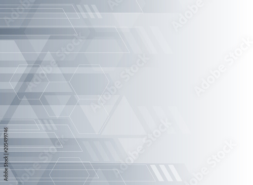 Abstract technology gray and white geometric corporate design background.