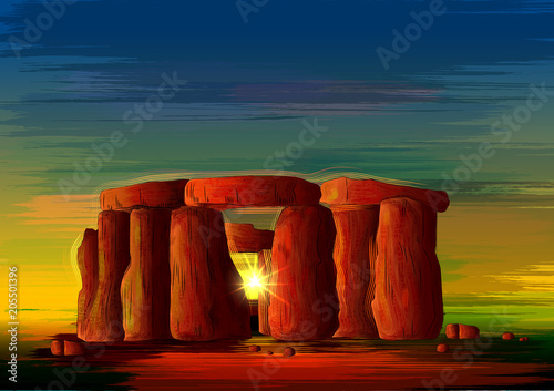 Stonehenge world famous historical monument of Wiltshire, England