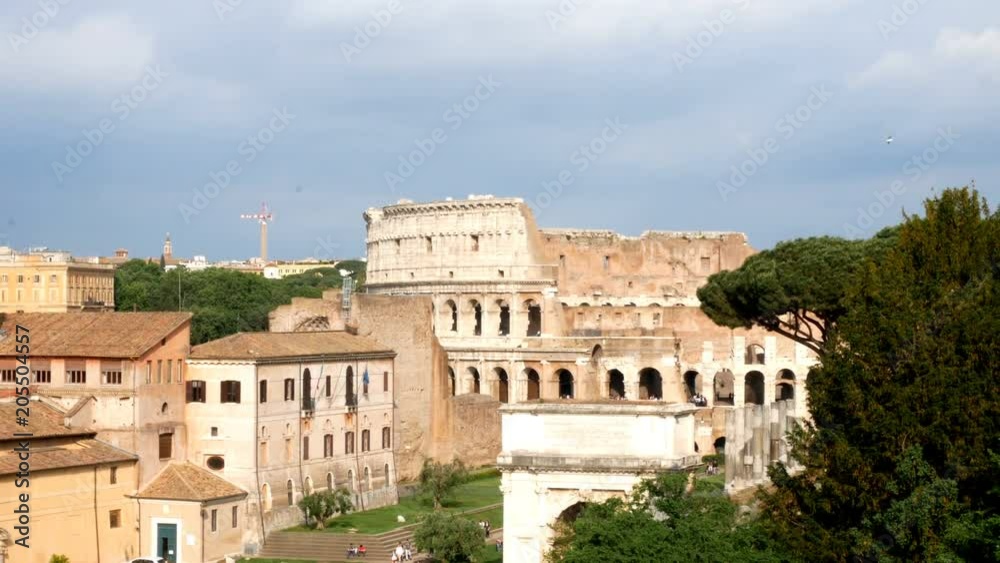 view on the colosseum, from the Avventino in all its splendor view on the colosseum, from the Avventino in all its splendor