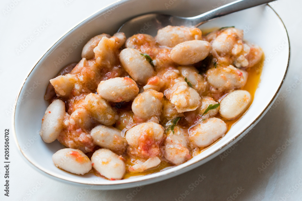 Turkish Appetizer Food Kidney Bean / Barbunya Pilaki. Turkish Appetizer Food Kidney Bean / Barbunya Pilaki.