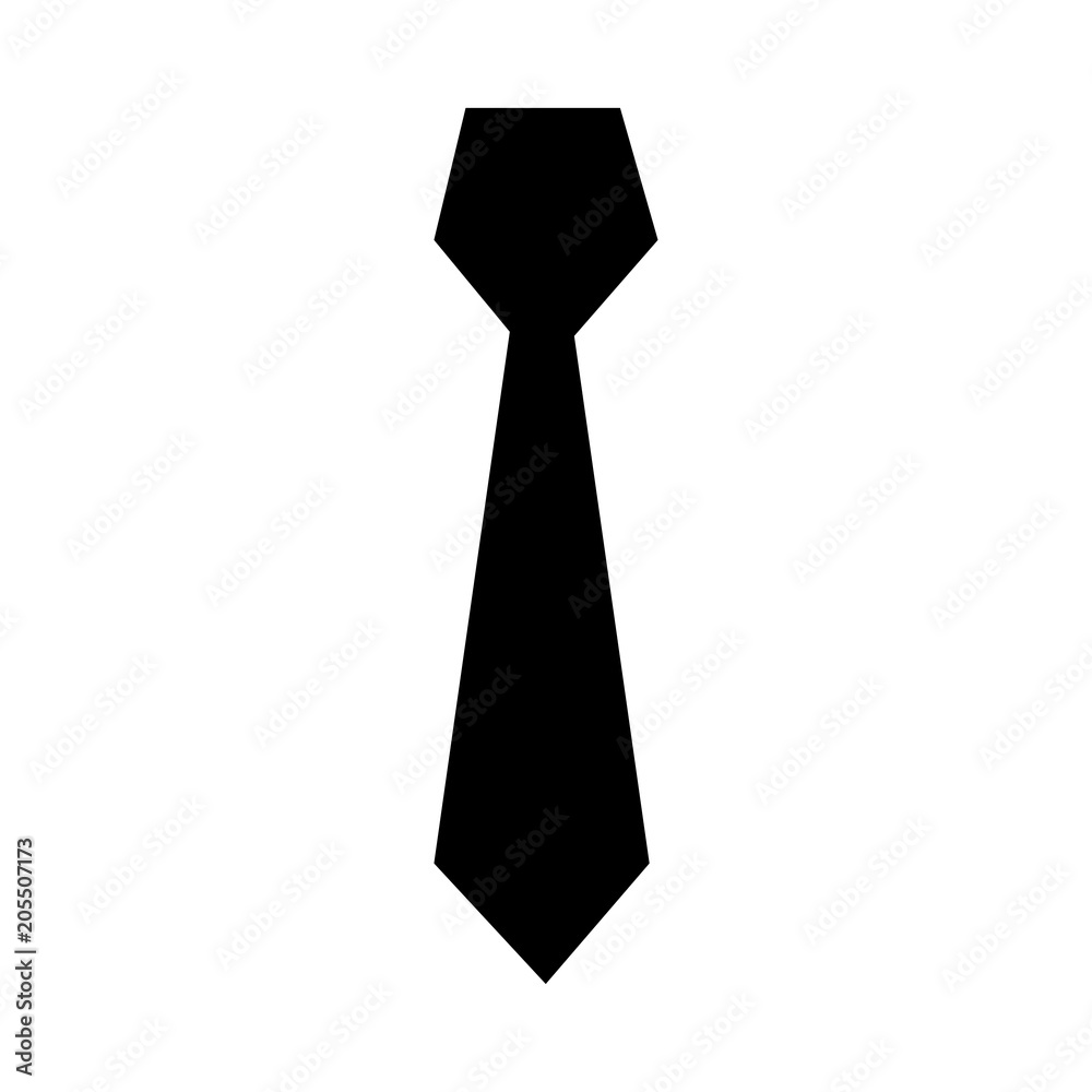 tie icon silhouette design isolated on white background