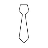 tie icon outline design isolated on white background