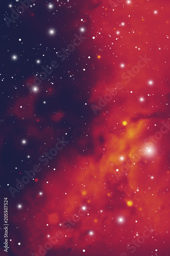 Astrology Mystic Outer Space Background. Vector Digital Illustration of Universe.