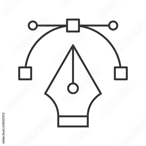 Fountain pen nib linear icon