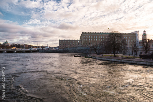 Canvas Print stockholm city scape, palace