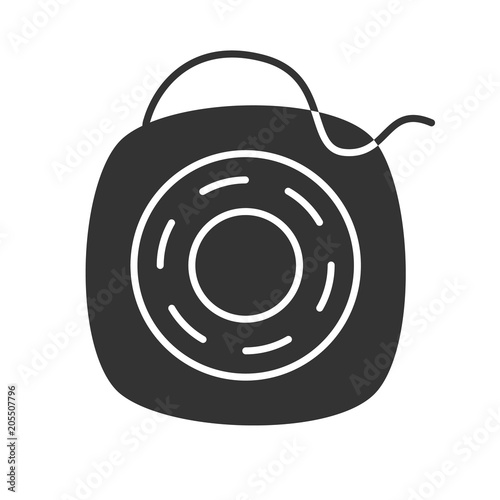 Dental floss glyph icon