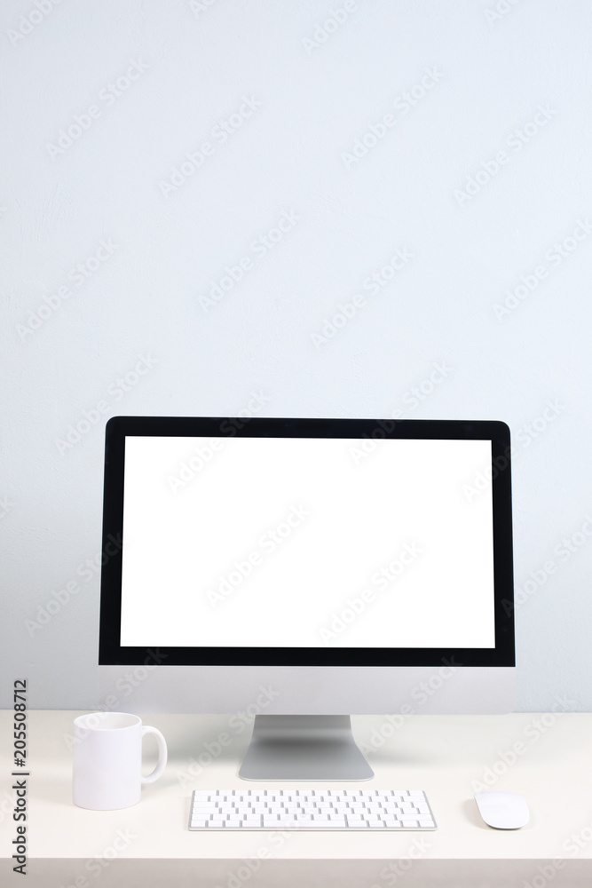office concept: computer on a desktop office concept: computer on a desktop