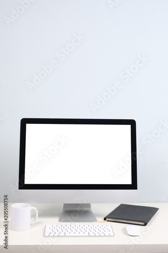 office concept: computer on a desktop