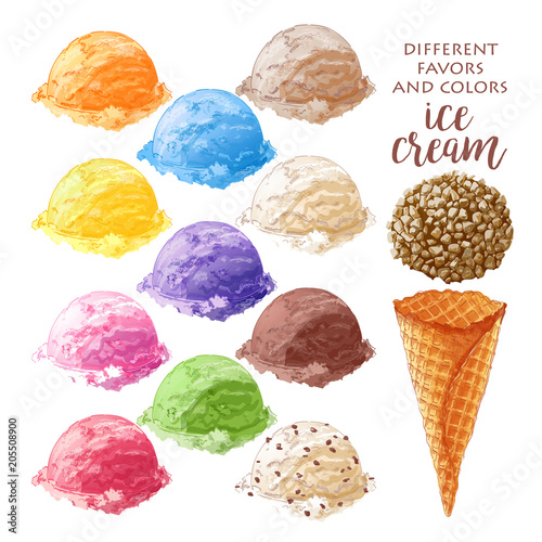 Set of Vector ice creams