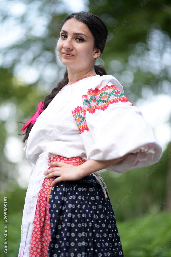 Slovakian folklore. Traditonal dress.
