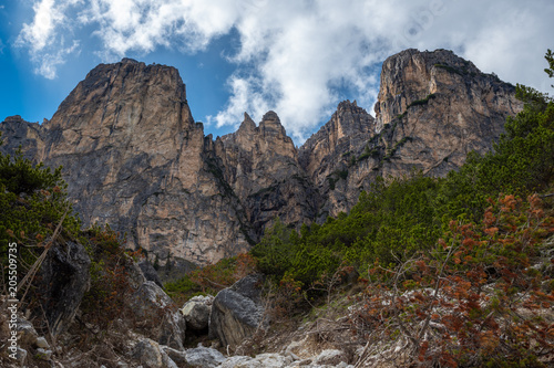 Dolomites mountains and lakes, north Italy