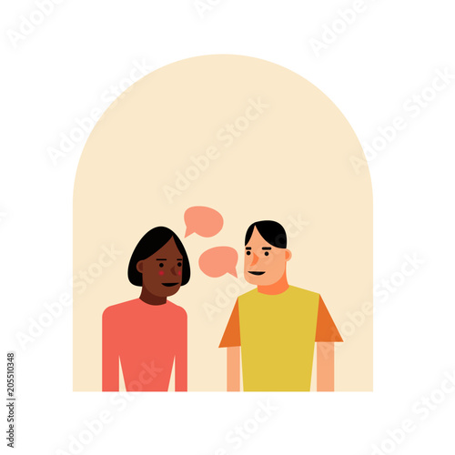 people talking vector illustration for web